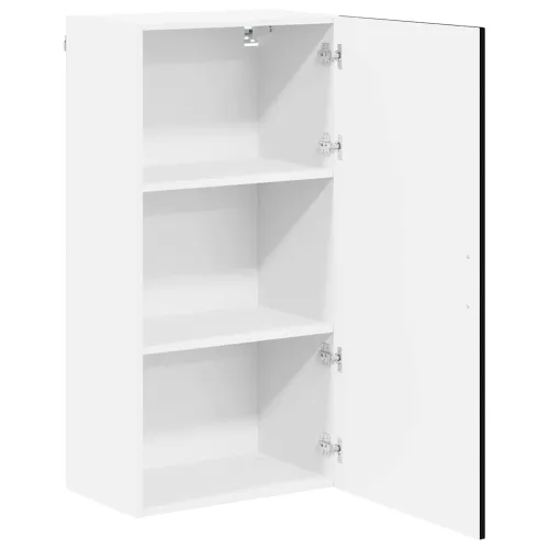 Fali konyhaszekrény polcokkal Fekete 50 x 31 x 100 cm Faanyag
