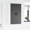 Fali konyhaszekrény polcokkal Fekete 60 x 31 x 100 cm Faanyag