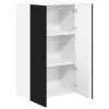 Fali konyhaszekrény polcokkal Fekete 60 x 31 x 100 cm Faanyag