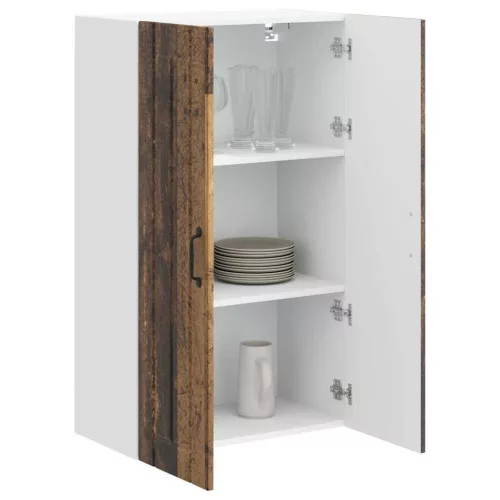 Fali konyhaszekrény polcokkal Öreg fa 60 x 31 x 100 cm Faanyag