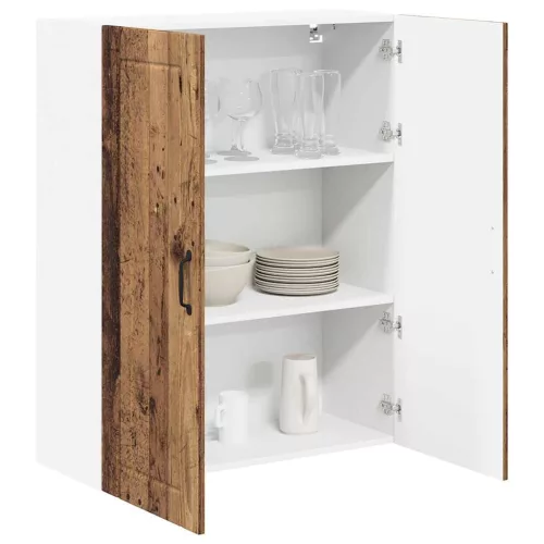 Fali konyhaszekrény polcokkal Öreg fa 80 x 31 x 100 cm Faanyag