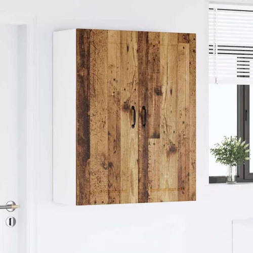 Fali konyhaszekrény polcokkal Öreg fa 80 x 31 x 100 cm Faanyag