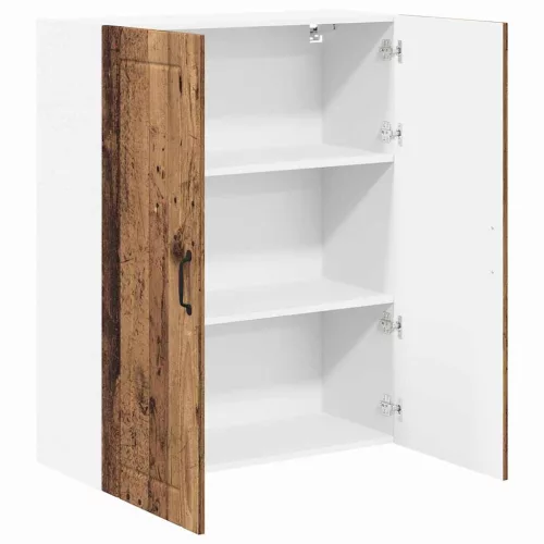 Fali konyhaszekrény polcokkal Öreg fa 80 x 31 x 100 cm Faanyag