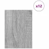 Dekor Panelek 12 pcs Szürke sonoma 15 x 21 x 0.3 cm Faanyag