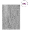 Dekor Panelek 12 pcs Szürke sonoma 30 x 42 x 0.3 cm Faanyag