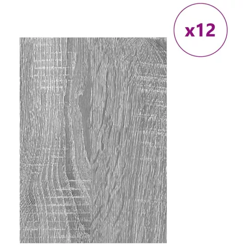 Dekor Panelek 12 pcs Szürke sonoma 30 x 42 x 0.3 cm Faanyag