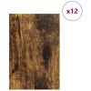 Dekor Panelek 12 pcs Füstölt tölgy 40 x 60 x 0.3 cm Faanyag