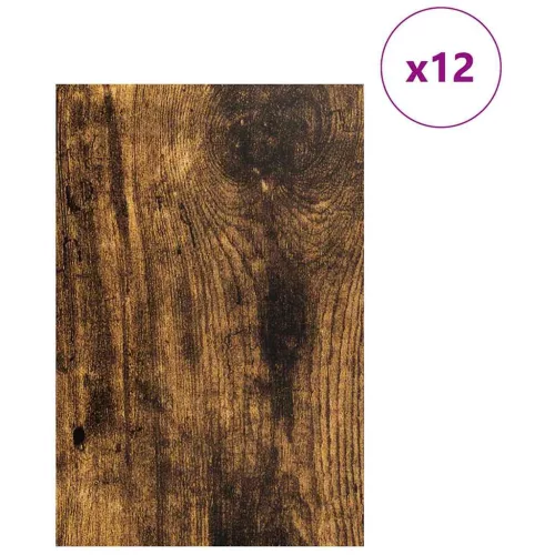 Dekor Panelek 12 pcs Füstölt tölgy 40 x 60 x 0.3 cm Faanyag