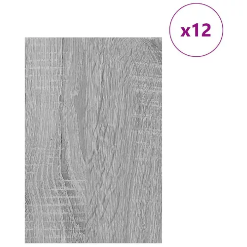 Dekor Panelek 12 pcs Szürke sonoma 40 x 60 x 0.3 cm Faanyag