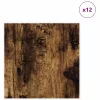 Dekor Panelek 12 pcs Füstölt tölgy 30 x 30 x 0.3 cm Faanyag