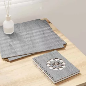 Dekor Panelek 12 pcs Szürke sonoma 30 x 30 x 0.3 cm Faanyag