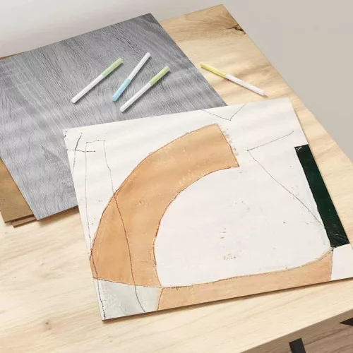Dekor Panelek 12 pcs Szürke sonoma 30 x 30 x 0.3 cm Faanyag