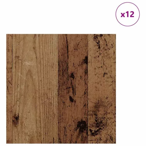 Dekor Panelek 12 pcs Régi fa 30 x 30 x 0.3 cm Faanyag