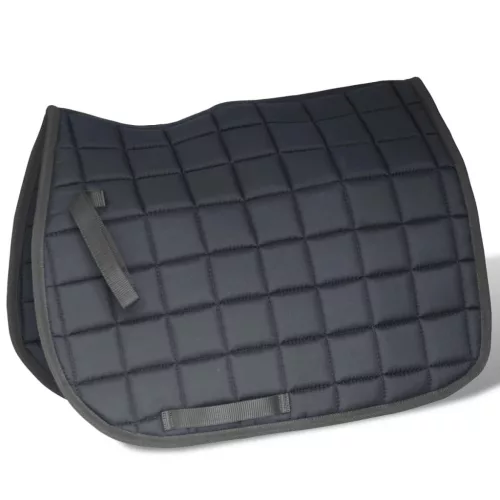 Lovaglás Nyereg Készlet 16 "Valódi Bőr Fekete 14 cm 5-az-1- be