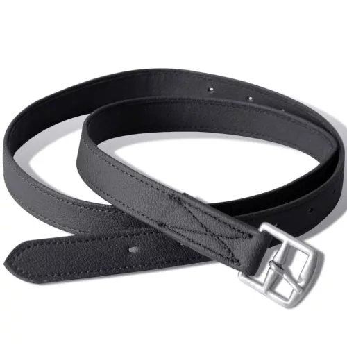 Lovaglás Nyereg Készlet 16 "Valódi Bőr Fekete 14 cm 5-az-1- be