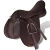 Lovaglás Nyereg Készlet 16 "Valódi Bőr Barna 14 cm 5-az-1- be