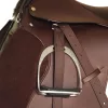 Lovaglás Nyereg Készlet 16 "Valódi Bőr Barna 14 cm 5-az-1- be