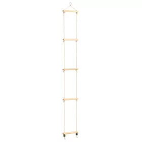   Tömör fa és polietilén kötéllétra gyerekeknek 30 x 168 cm