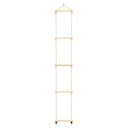 Tömör fa és polietilén kötéllétra gyerekeknek 30 x 168 cm