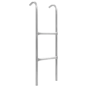 Kétlépcsős ezüst acél trambulinlétra 102,6 cm