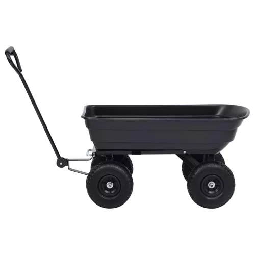 Fekete kerti kézikocsi 300 kg 75 liter
