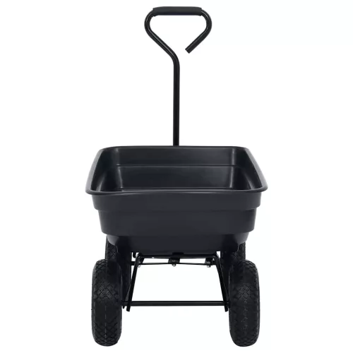Fekete kerti kézikocsi 300 kg 75 liter