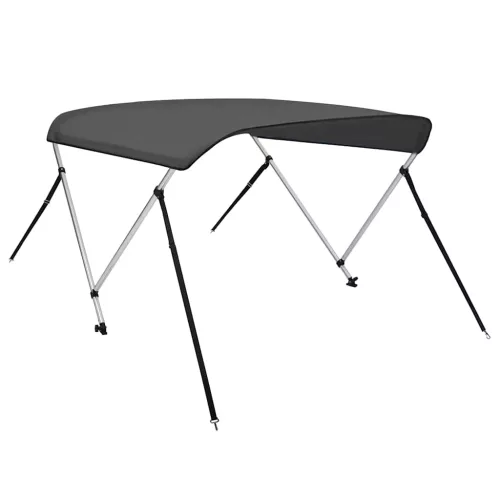 Antracitszürke kétágú bimini tető 150 x 120 x 110 cm