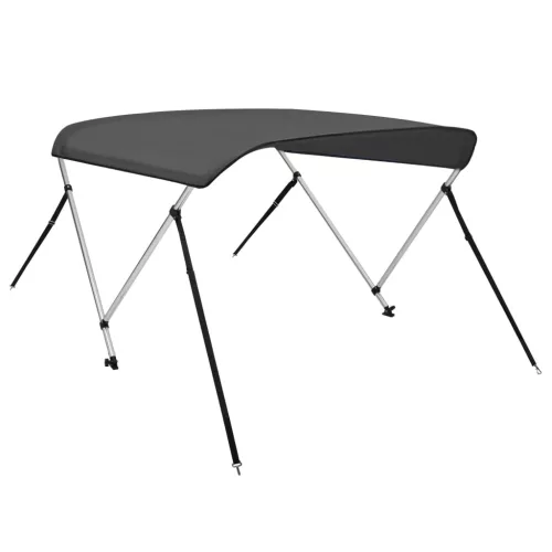 Antracitszürke kétágú bimini tető 180 x 130 x 110 cm