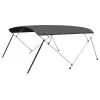 Antracitszürke négyágú bimini tető 243 x (230-244) x 137 cm