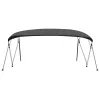 Antracitszürke négyágú bimini tető 243 x (230-244) x 137 cm