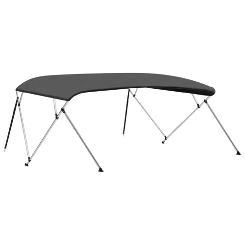 Antracitszürke négyágú bimini tető 243 x (230-244) x 137 cm