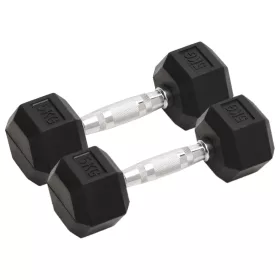 2 db összesen öntöttvas egykezes súlyzó 10 kg