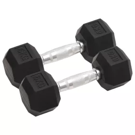 2 db összesen öntöttvas egykezes súlyzó 12 kg