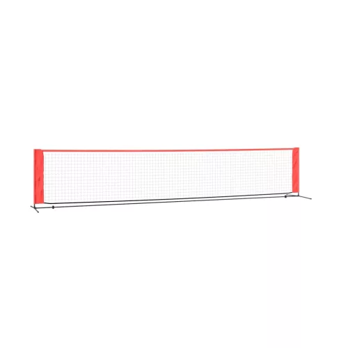 Fekete és piros poliészter teniszháló 500x100x87 cm