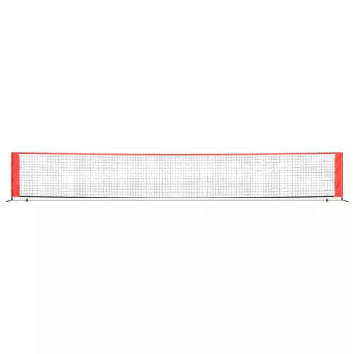 Fekete és piros poliészter teniszháló 600x100x87 cm