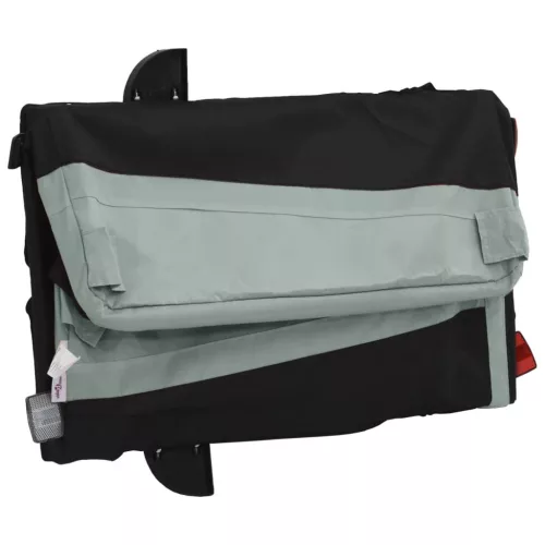 Fekete-szürke vas kerékpár-utánfutó 30 kg