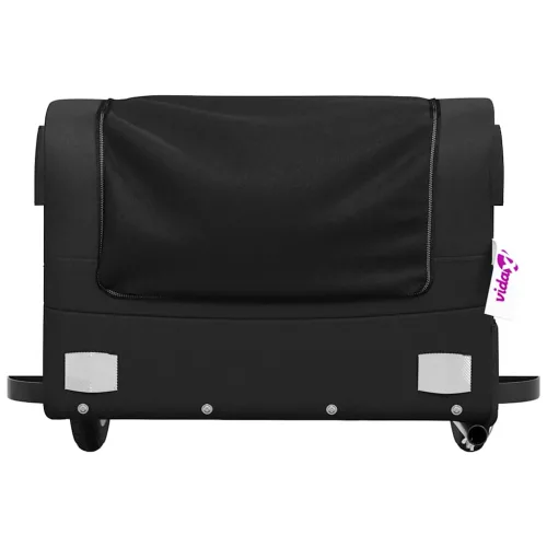 Fekete vas kerékpár-utánfutó 30 kg