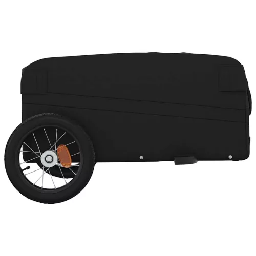 Fekete vas kerékpár-utánfutó 30 kg