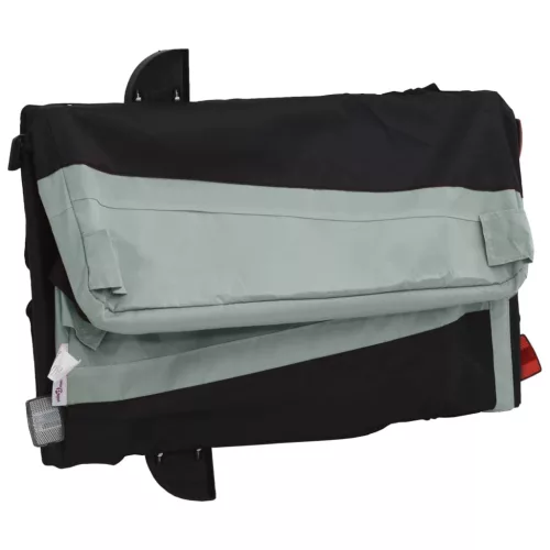 Fekete-szürke vas kerékpár-utánfutó 30 kg
