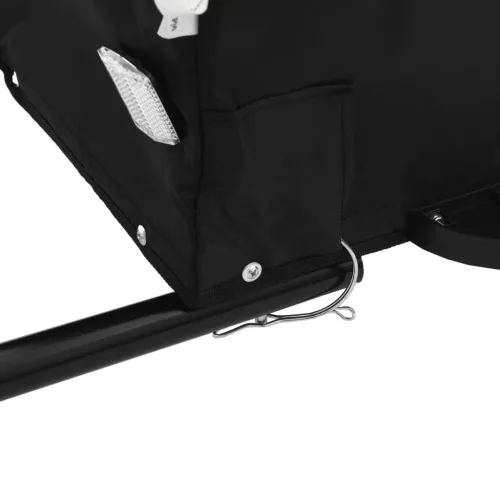 Fekete-piros vas kerékpár-utánfutó 45 kg