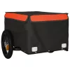 Fekete-narancssárga vas kerékpár-utánfutó 30 kg