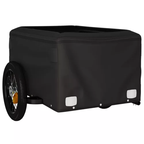 Fekete-narancssárga vas kerékpár-utánfutó 30 kg