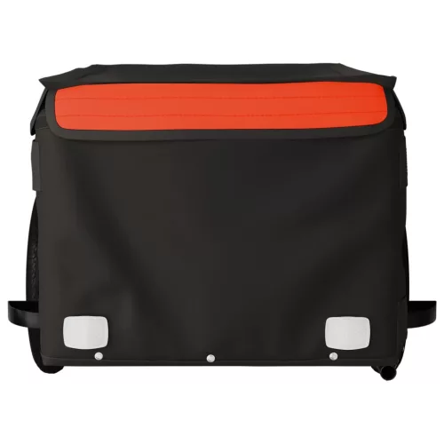 Fekete-narancssárga vas kerékpár-utánfutó 30 kg
