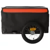 Fekete-narancssárga vas kerékpár-utánfutó 30 kg