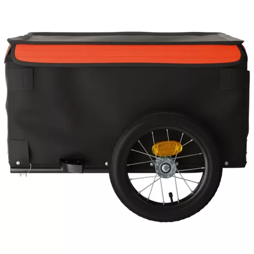 Fekete-narancssárga vas kerékpár-utánfutó 30 kg
