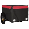 Fekete-piros vas kerékpár-utánfutó 30 kg