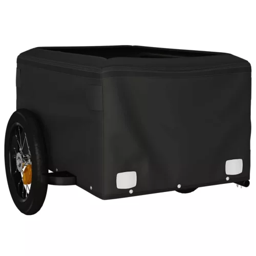 Fekete-piros vas kerékpár-utánfutó 30 kg