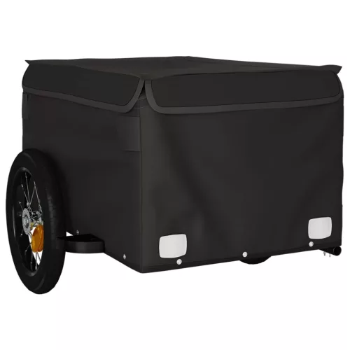 Fekete vas kerékpár-utánfutó 30 kg