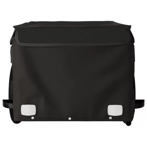 Fekete vas kerékpár-utánfutó 30 kg