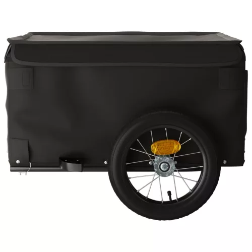 Fekete vas kerékpár-utánfutó 30 kg